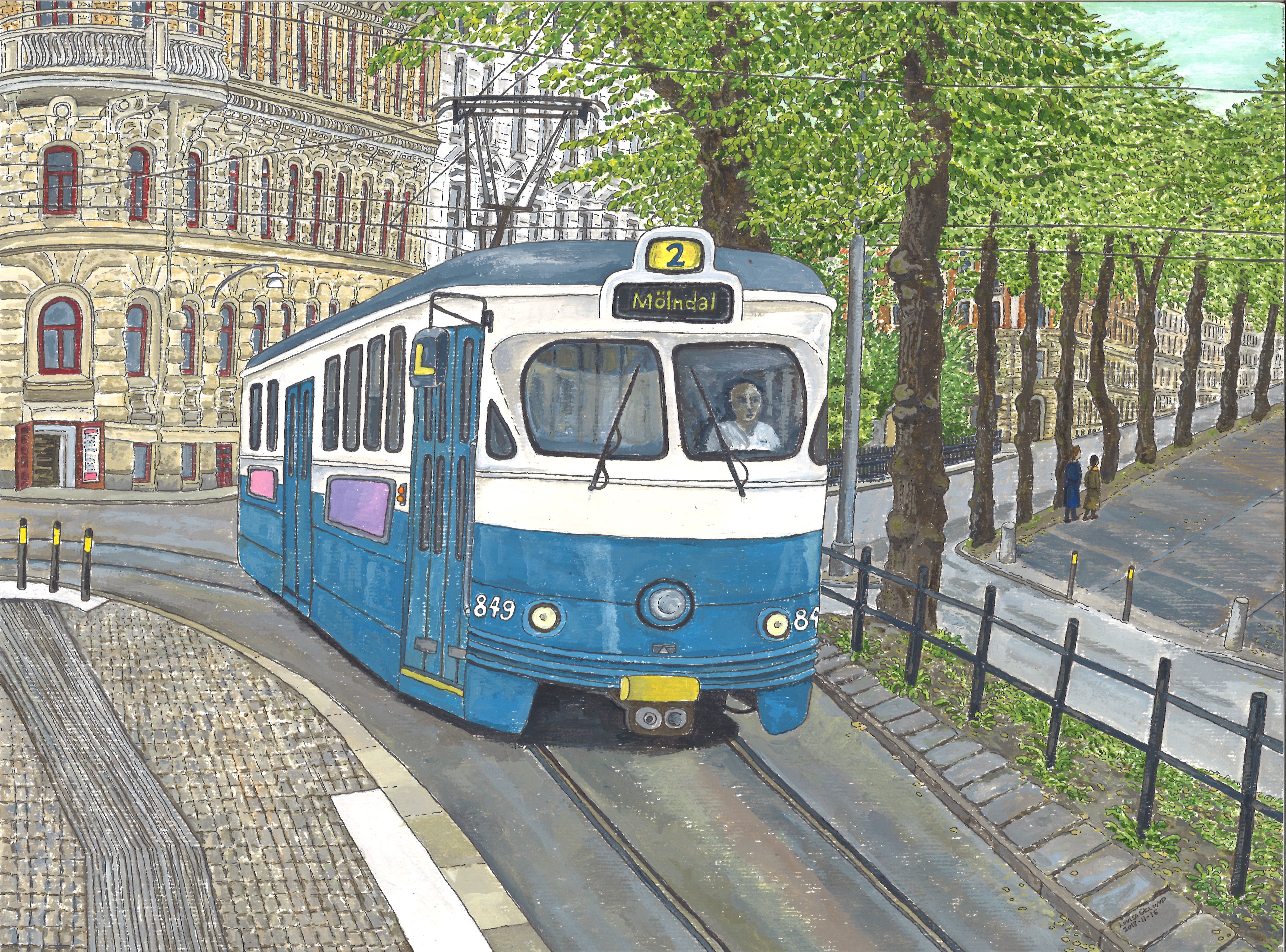 Spårvagn vid Vasaplatsen